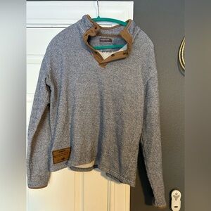 Southern Marsh Gray and Tan Crewneck Sweater